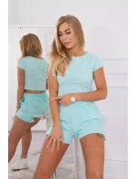 Bavlnená súprava so šortkami mint Bavlnená súprava so šortkami mint