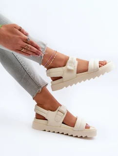 Dámske sandále na platforme Big Star NN274751 beige