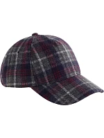 Beechfield B 625 5-panelová čiapka s kšiltom „Wool Blend Check“ 53.0625 tmavomodrá kockovaná Beechfield B 625 5-panelová čiapka s kšiltom „Wool Blend Check“ 53.0625 tmavomodrá kockovaná