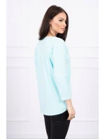 Blúzka s potlačou Collage mint Blúzka s potlačou Collage mint