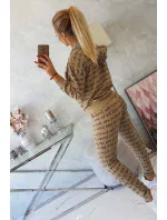 Súprava s potlačou vo farbe camel Súprava s potlačou vo farbe camel