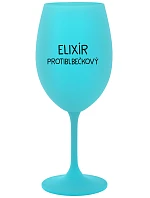 ELIXIR PROTIBLE - tyrkysový pohár na víno 350 ml