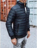 Pánska prechodná bunda prešívaná tmavomodrá FashionStreet TX2822z