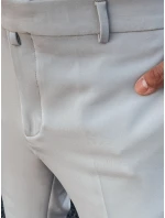 Pánske elegantné nohavice svetlo šedé FashionStreet UX4291