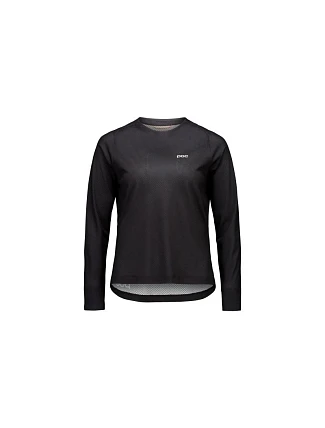 Cyklistické tričko POC W's Motion Air L/S Jersey, čierne