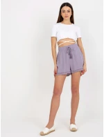 Dámske šortky D73760M62233KB svetlo fialová - FPrice