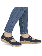 Dámska obuv na suchý zips tmavo modrá Rieker 44859-14