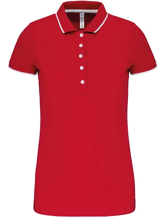 Kariban K 252 Dámske kontrastné polo tričko z piké 20.K252 červená/biela/námornícka modrá Kariban K 252 Dámske kontrastné polo tričko z piké 20.K252 červená/biela/námornícka modrá