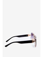 Damskie Okulary Przeciwsłoneczne UV400 Czarno-Złote