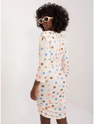 Šaty DHJ SK 17311.87 svetlo béžové