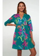 Šaty s gombíkmi 20424 zelené - Vamp