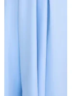 348-12 SCARLETT - Roztiahnuté midi šaty s obálkovým výstrihom a opaskom - MODRÁ 348-12 SCARLETT - Roztiahnuté midi šaty s obálkovým výstrihom a opaskom - MODRÁ