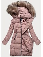 Dámska prešívaná zimná bunda s kapucňou Old Pink (7702) Dámska prešívaná zimná bunda s kapucňou Old Pink (7702)