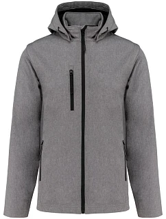 Kariban K 422 Unisex 3-vrstvová softshellová bunda s kapucňou 20.K422 marl grey
