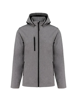 Kariban K 422 Unisex 3-vrstvová softshellová bunda s kapucňou 20.K422 marl grey