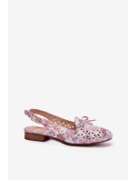 Ażurowe Baleriny Z Odkrytą Piętą Multikolor Navinnia