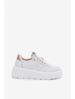 Dámske kožené tenisky na platforme Vinceza 39976 white Dámske kožené tenisky na platforme Vinceza 39976 white