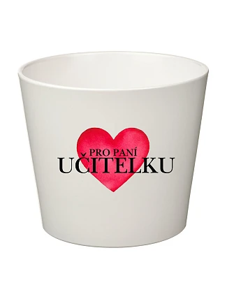 PRO PANÍ UČITELKU (SRDCE) - malý květináč 