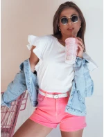Dámske džínsové šortky GLAMWEAR pink FashionStreet SY0340 Dámske džínsové šortky GLAMWEAR pink FashionStreet SY0340