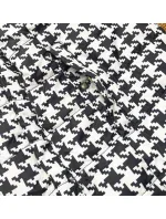 Dámska obojstranná bunda do pása v žlto-pepito farbe (M-163) Dámska obojstranná bunda do pása v žlto-pepito farbe (M-163)