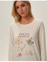 Dámske pyžamo Florencia 41902-80X Béžová - Henderson Ladies