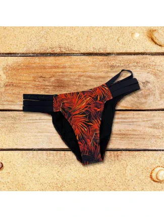 Spodný diel plaviek BB707 black-orange - Selmark Spodný diel plaviek BB707 black-orange - Selmark