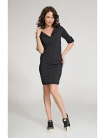 Dámske šaty značkové voľnočasové čierne - Čierna - Numinou Dámske šaty značkové voľnočasové čierne - Čierna - Numinou