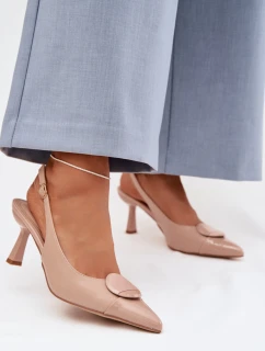 Sandále na podpätku model 225220 Vykročte štýlovo