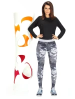 Dámske športové legíny Code white-grey - BAS BLEU