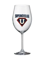 SUPERUČITELKA (MARK) - číry pohár na víno 350 ml SUPERUČITELKA (MARK) - číry pohár na víno 350 ml