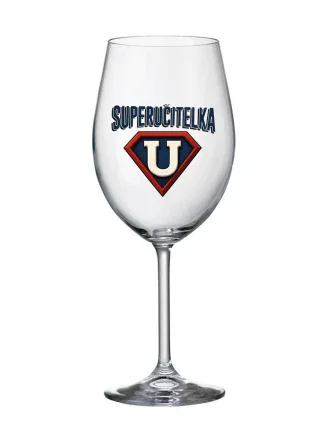 SUPERUČITELKA (MARK) - číry pohár na víno 350 ml SUPERUČITELKA (MARK) - číry pohár na víno 350 ml
