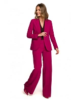 Bunda s jedným gombíkom S310 slivka -Stylove Bunda s jedným gombíkom S310 slivka -Stylove