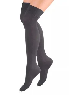 Dámske hladké podkolienky 076 Tmavo šedá - Steven