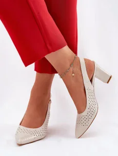 Sandále na podpätku model 211939 Krok vo veľkom štýle