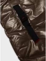 Dámska metalická zimná bunda Rosse Line Brown (7227)