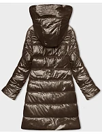 Dámska metalická zimná bunda Rosse Line Brown (7227)