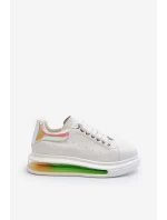 Sneakersy Damskie Skórzane GOE NN2N4029 Białe