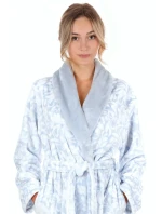 Dámsky vzorovaný župan Flora 2556 ice blue - Vestis
