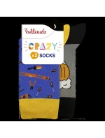 Veselé ponožky 2 páry CRAZY SOCKS 2x - BELLINDA - sivé