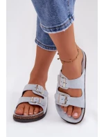 Dámské pantofle s přezkami Modré Oliena