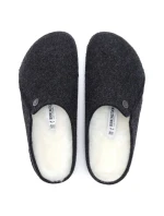 Dámske/pánske papuče Birkenstock Zermatt Anthracite z vlnenej plsti regular wide (1015090)