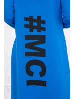 Oversize s potlačou v nevädzovej modrej farbe Oversize s potlačou v nevädzovej modrej farbe