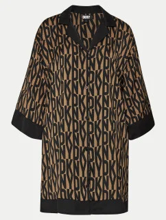 Dámska nočná košeľa YI00017 202 Brown Printed - DKNY