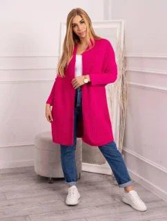 Sveter s netopierími rukávmi fuchsiový