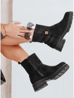 Dámske čierne semišové topánky FashionStreet ZY1115