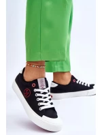 Damskie Materiałowe Tenisówki Cross Jeans LL2R4044 Czarne
