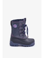 Vysoké teplé detské snehule so šnúrkou Lee Cooper LCJ-24-44-2843K Blue Vysoké teplé detské snehule so šnúrkou Lee Cooper LCJ-24-44-2843K Blue