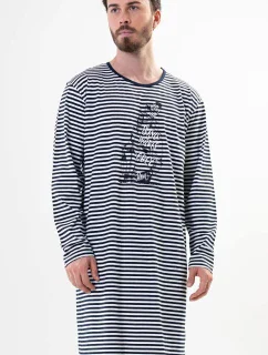 Pánska nočná košeľa s dlhým rukávom Plachetnica