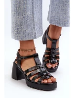 Sandále na podpätku model 211947 Vykročte štýlovo