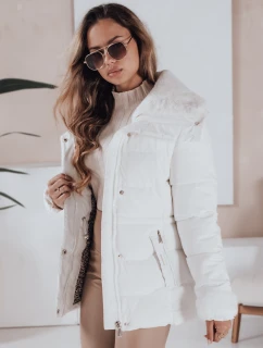 Dámska prešívaná bunda WINTERGIRL white FashionStreet TY4934